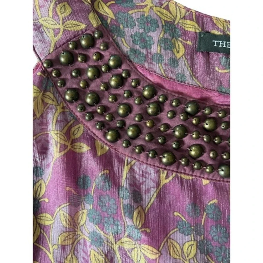 Theme Size‎ Small Women’s Floral Tunic Midi Dress Purple